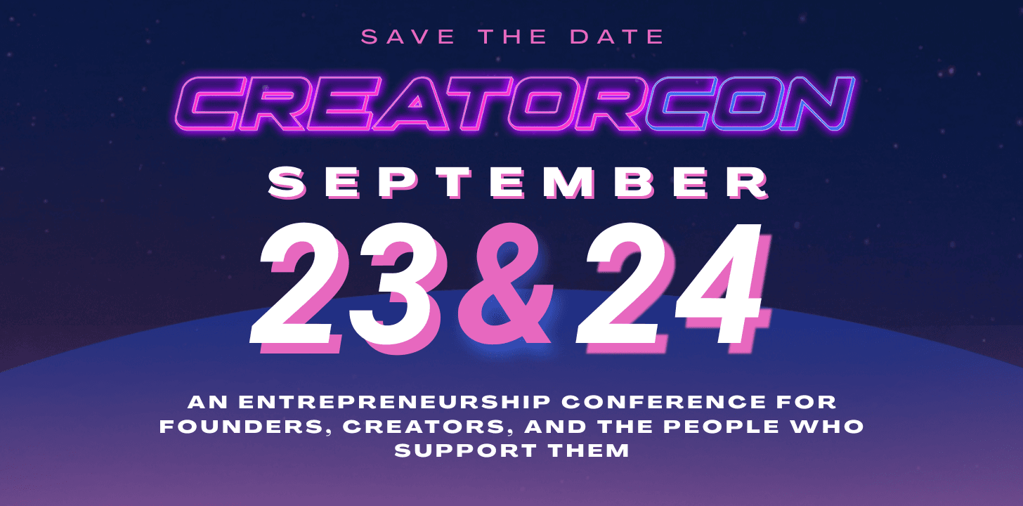 CreatorCon 2026 — Save the date, September 23 & 24.